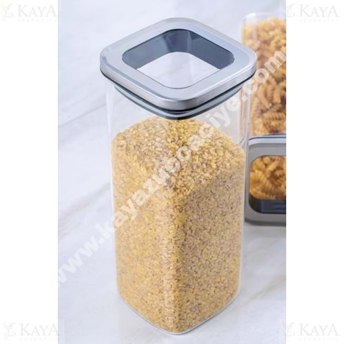 TUTKU BOROSİLİKAT CAM KAVANOZ 1600 ML KARE 1*12