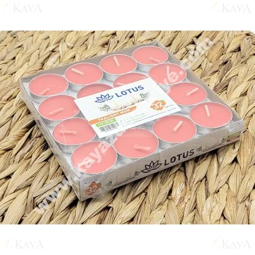 BZD LOTUS 32 Lİ KIRMIZI TEALIGHT MUM 1*40