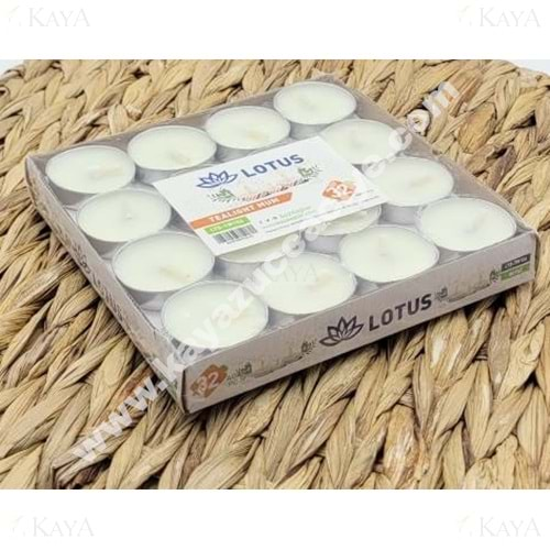 BZD LOTUS 32 Lİ BEYAZ TEALIGHT MUM 1*80