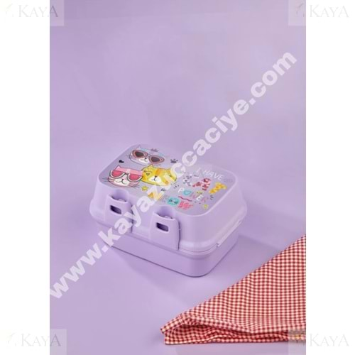 TUFFEX BESLENME DİKDÖRTGEN KEDİLİ LUNCH BOX 1*36