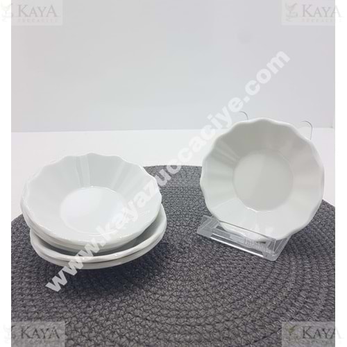 TRİA MELAMİN ÇAY TABAĞI KAHVECİ LÜX BEYAZ 10 CM ML104W 1*360