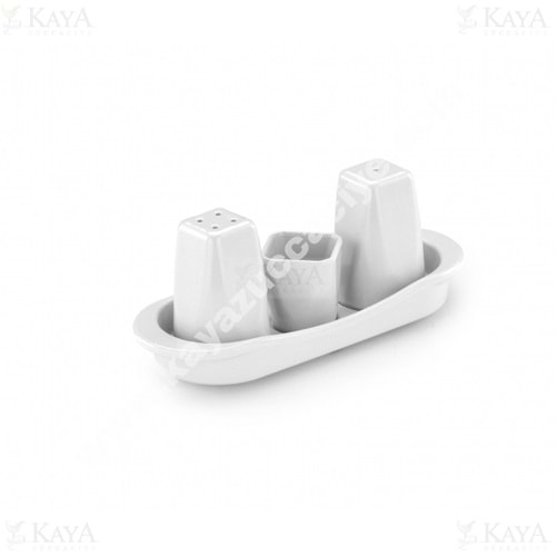 TRİA MELAMİN TUZLUK & BİBERLİK SET 4 PRÇ BEYAZ ML365 1*25