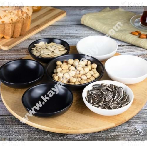 TUTKU AHŞAP STANDLI 7 PRÇ SOSLUK & ÇEREZLİK SETİ 1*4