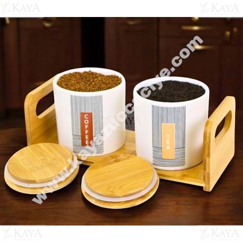TUTKU AHŞAP STANDLI 2 PARÇA BAHARAT SETİ 1*12