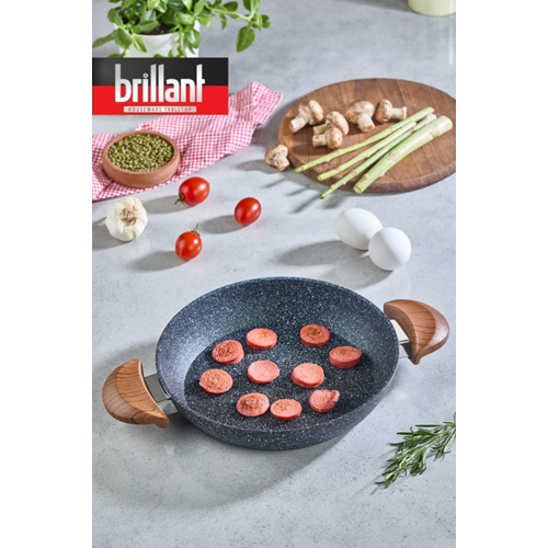 BRİLLANT SAHAN ÇİFT KULPLU TAVA ALPHA GRANİT 20 CM 1*12