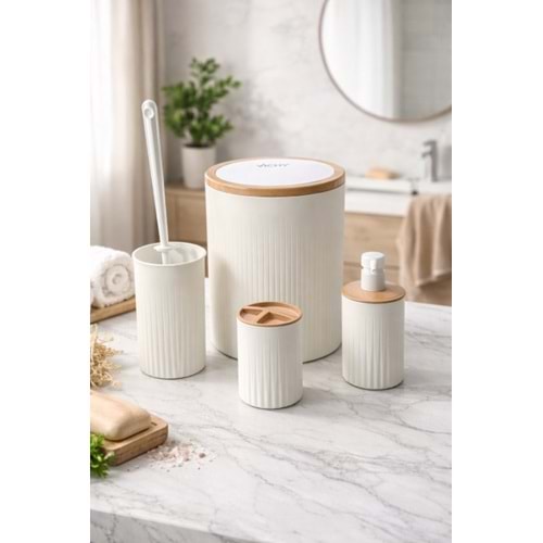 VICHY BANYO SETİ 4 PARÇA BEYAZ 7088 1*1