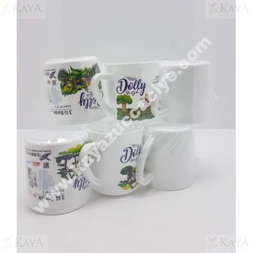 DOLLY PLASTİK BARDAK 3 LÜ DESENLİ BARDAK 1*60