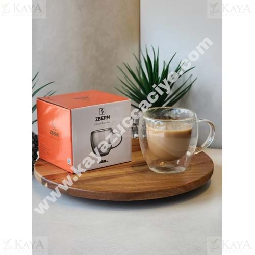 ZBERN ÇİFT ÇİDARLI CAM BARDAK 250 ML 1*72