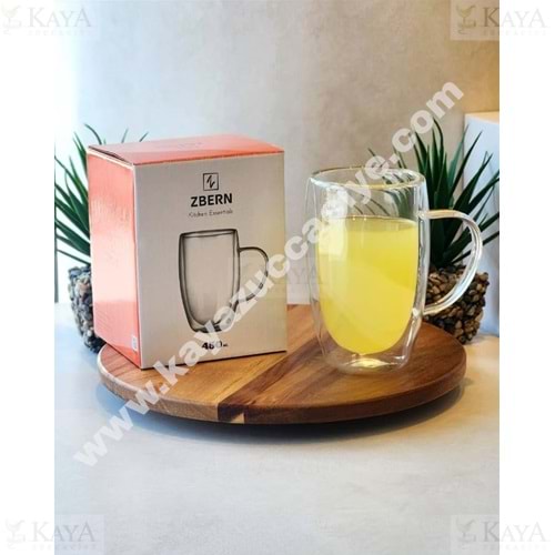 ZBERN ÇİFT ÇİDARLI CAM BARDAK 450 ML 1*48