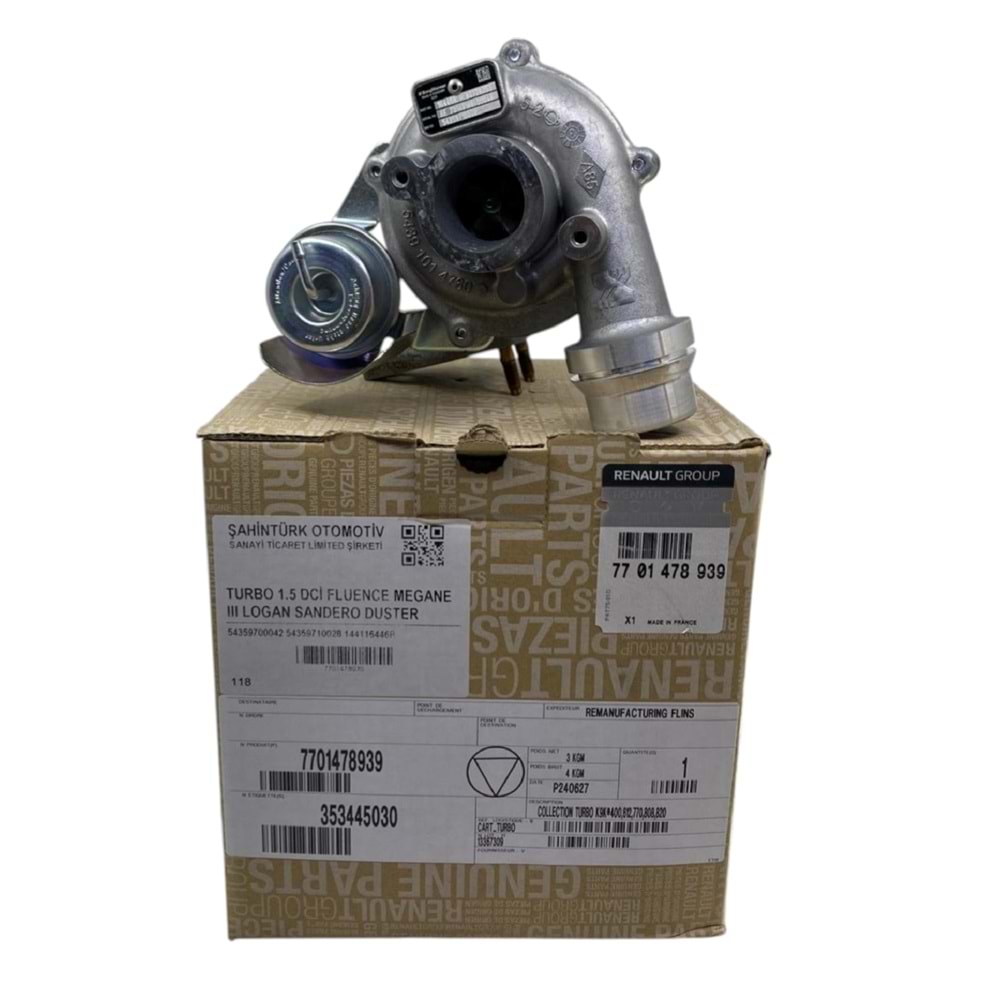 TURBO 1.5 DCİ FLUENCE MEGANE III LOGAN SANDERO DUSTER DOKKER LODGY CLİO IV QASHQAİ J10